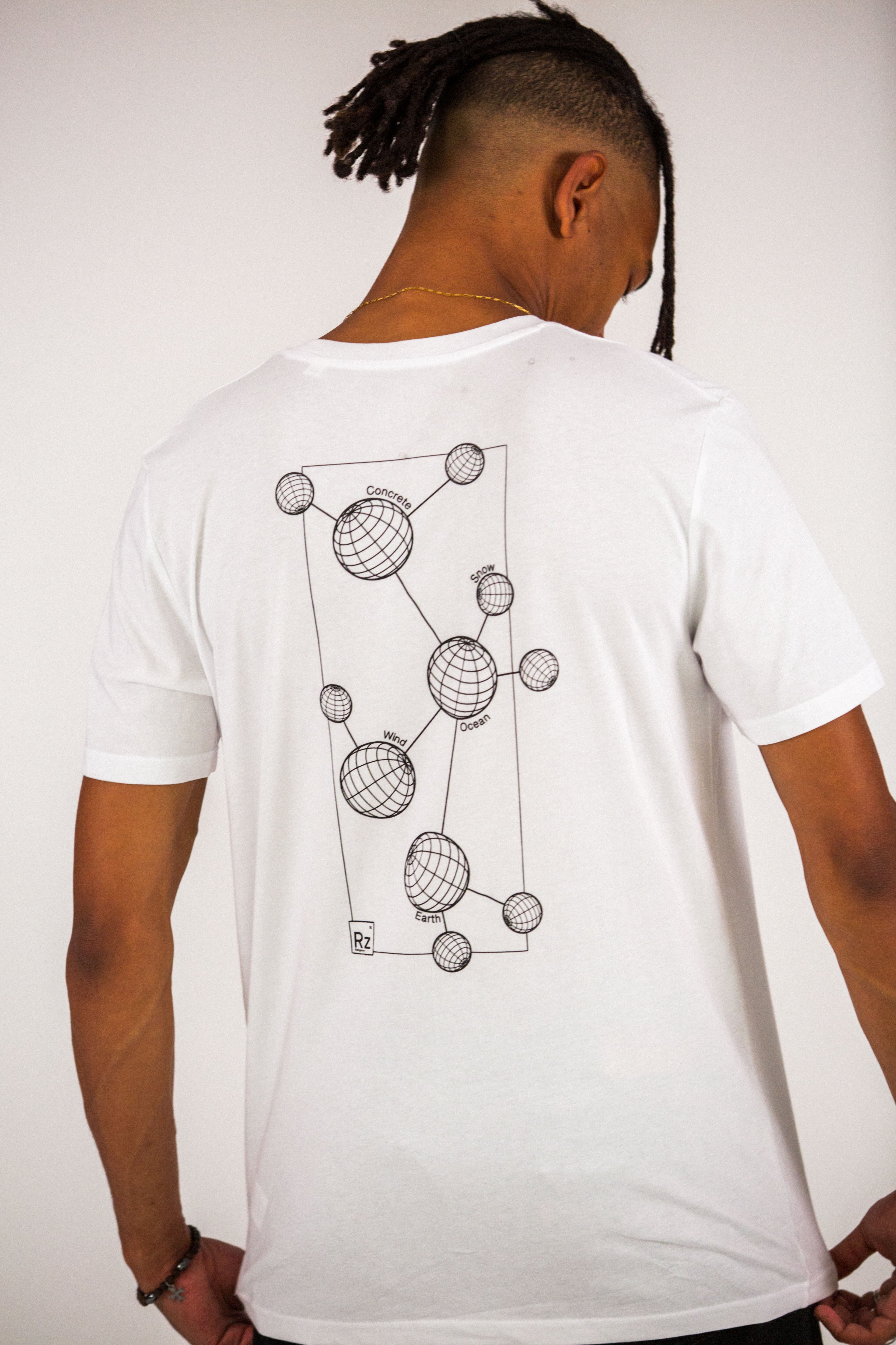 T-shirt RZ blanc "Born To Ride" + Molécule