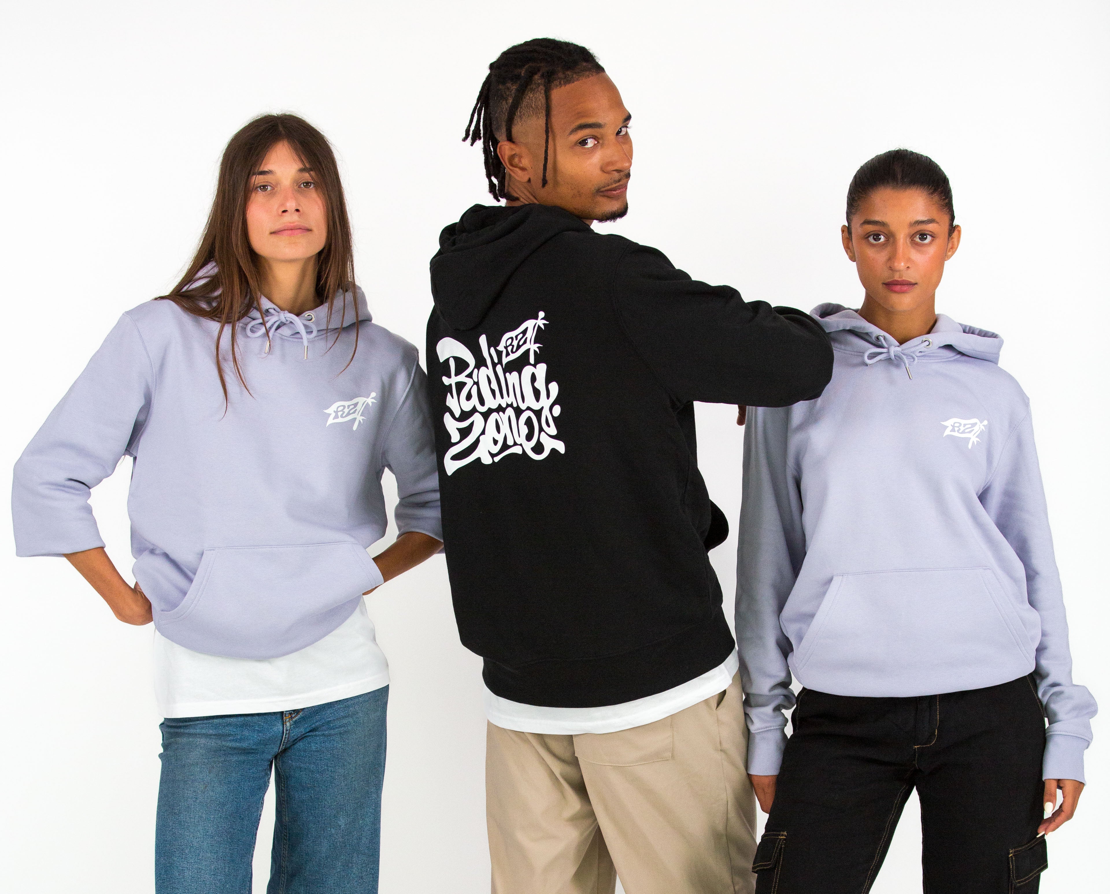 Hoodie lavender Riding zone