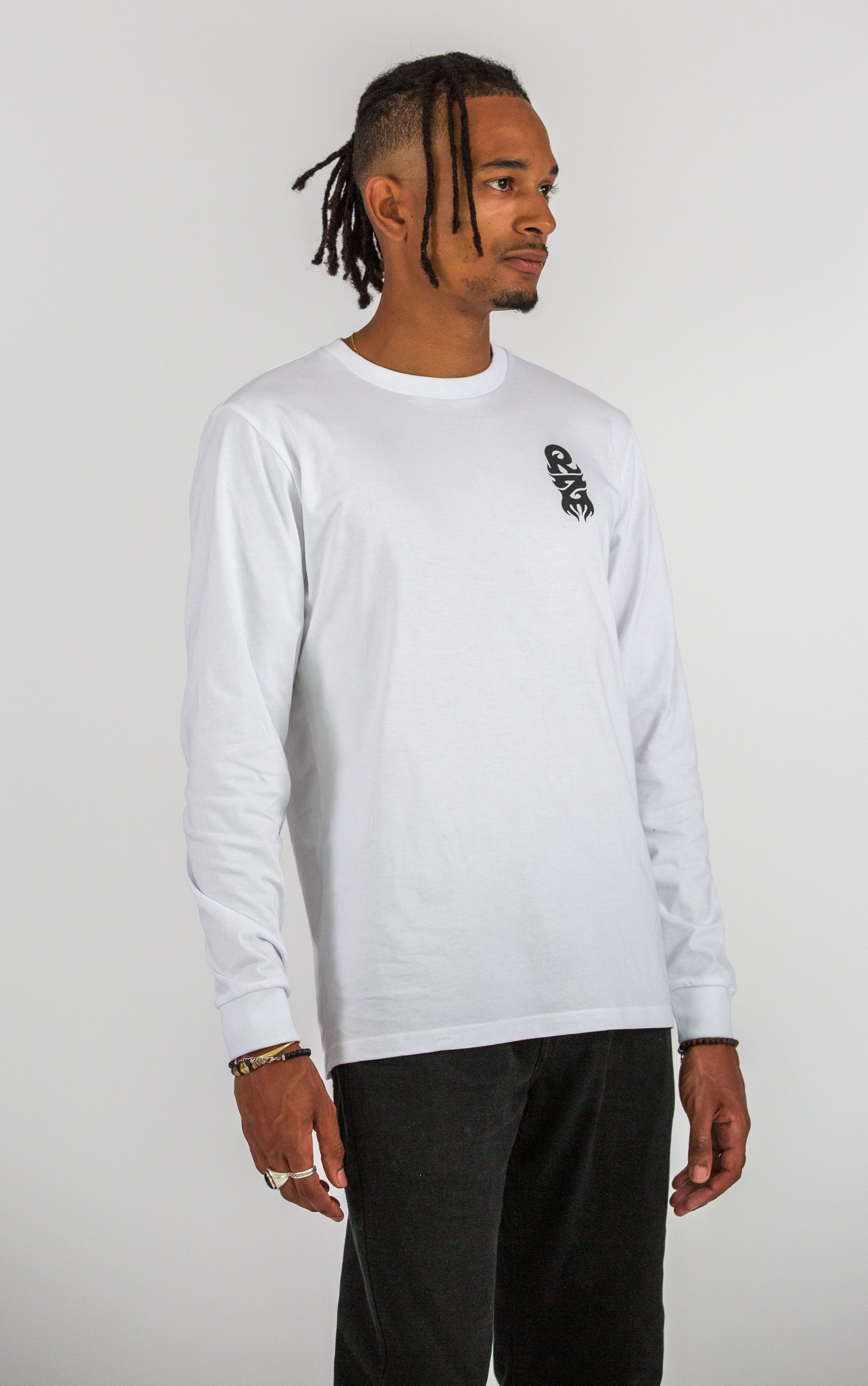 T-shirt manches longues RZ blanc "Born To Ride"