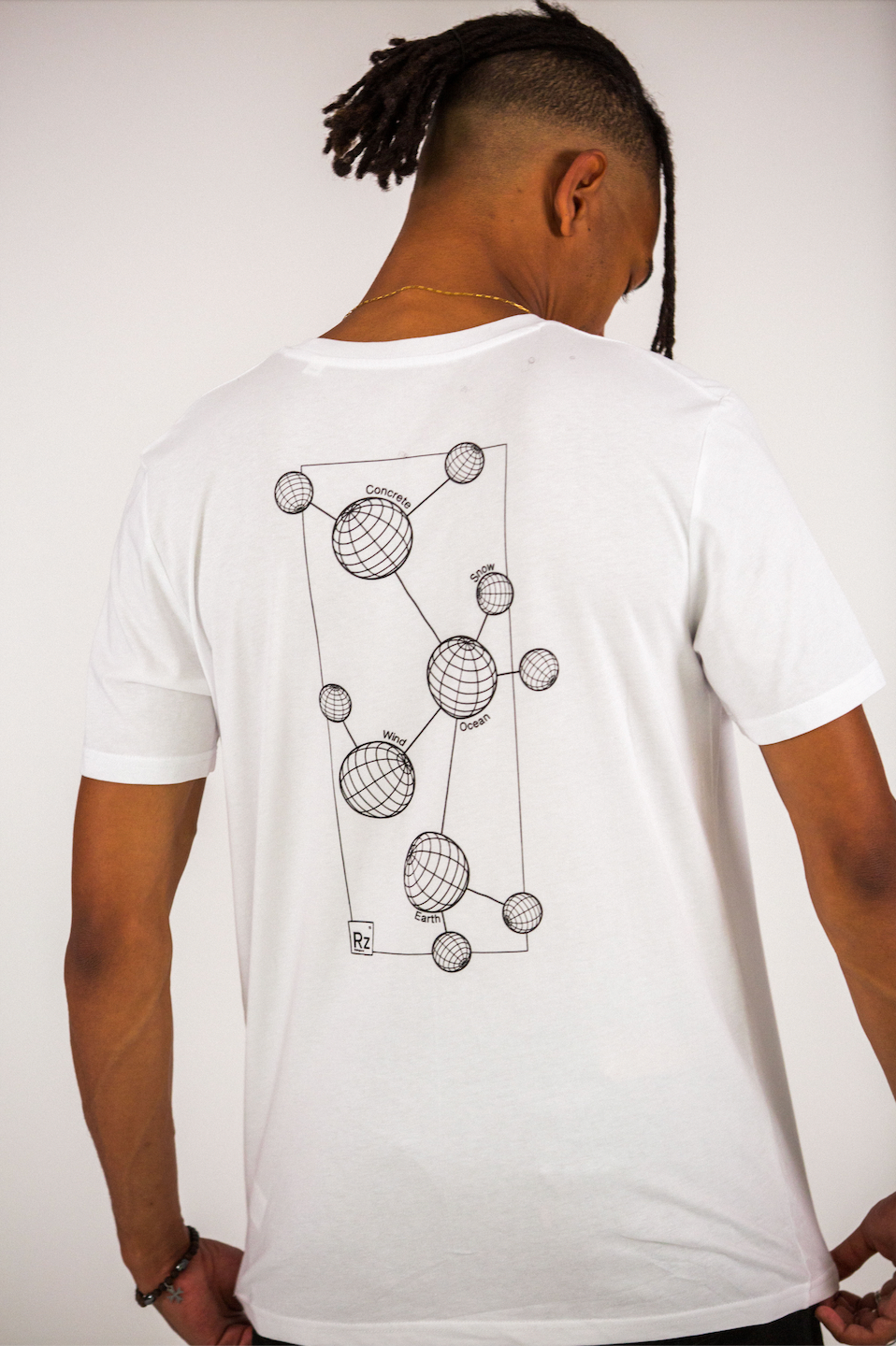 T-shirt blanc "Molécule de la Ride"