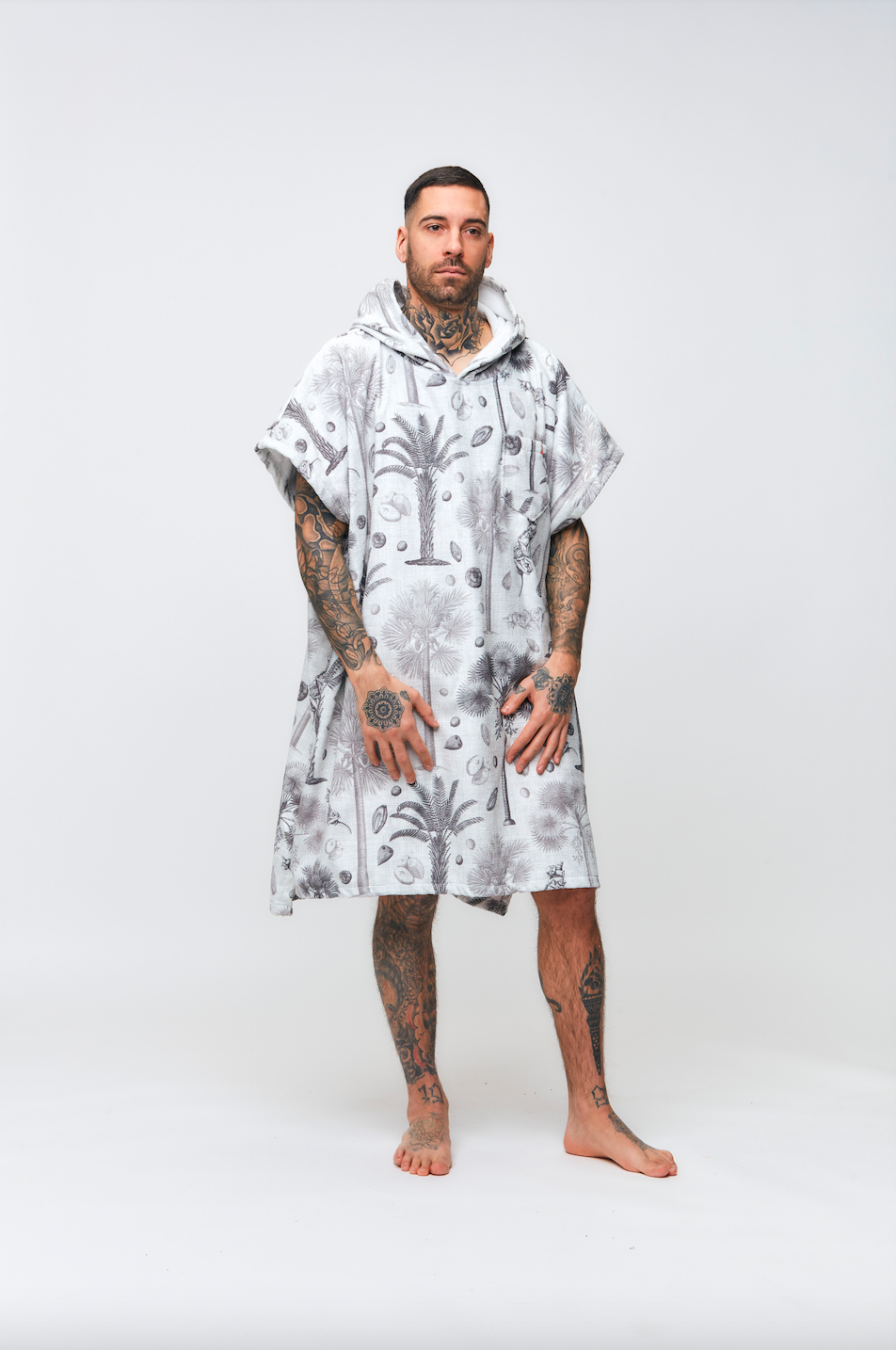 Poncho - BOTANICAL LIGHT GREY