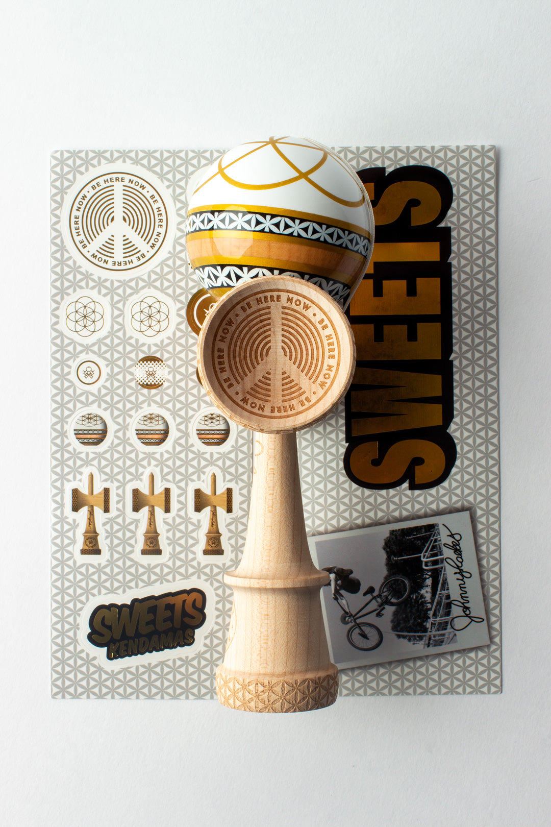Kendama Pro model Johnny Raekes - Blanc/Or