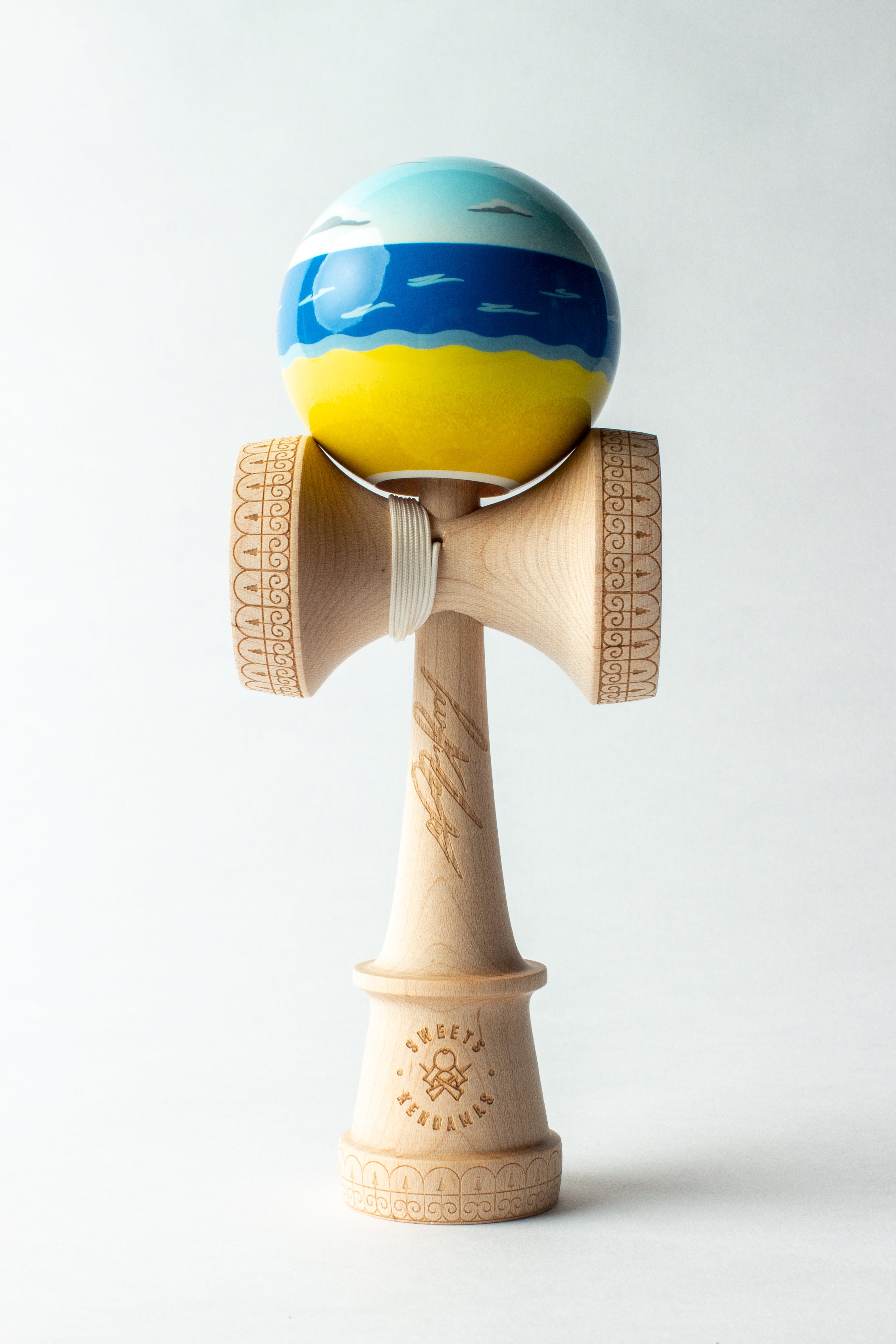 Kendama Pro model Juzzy Carter - Bleu/Jaune