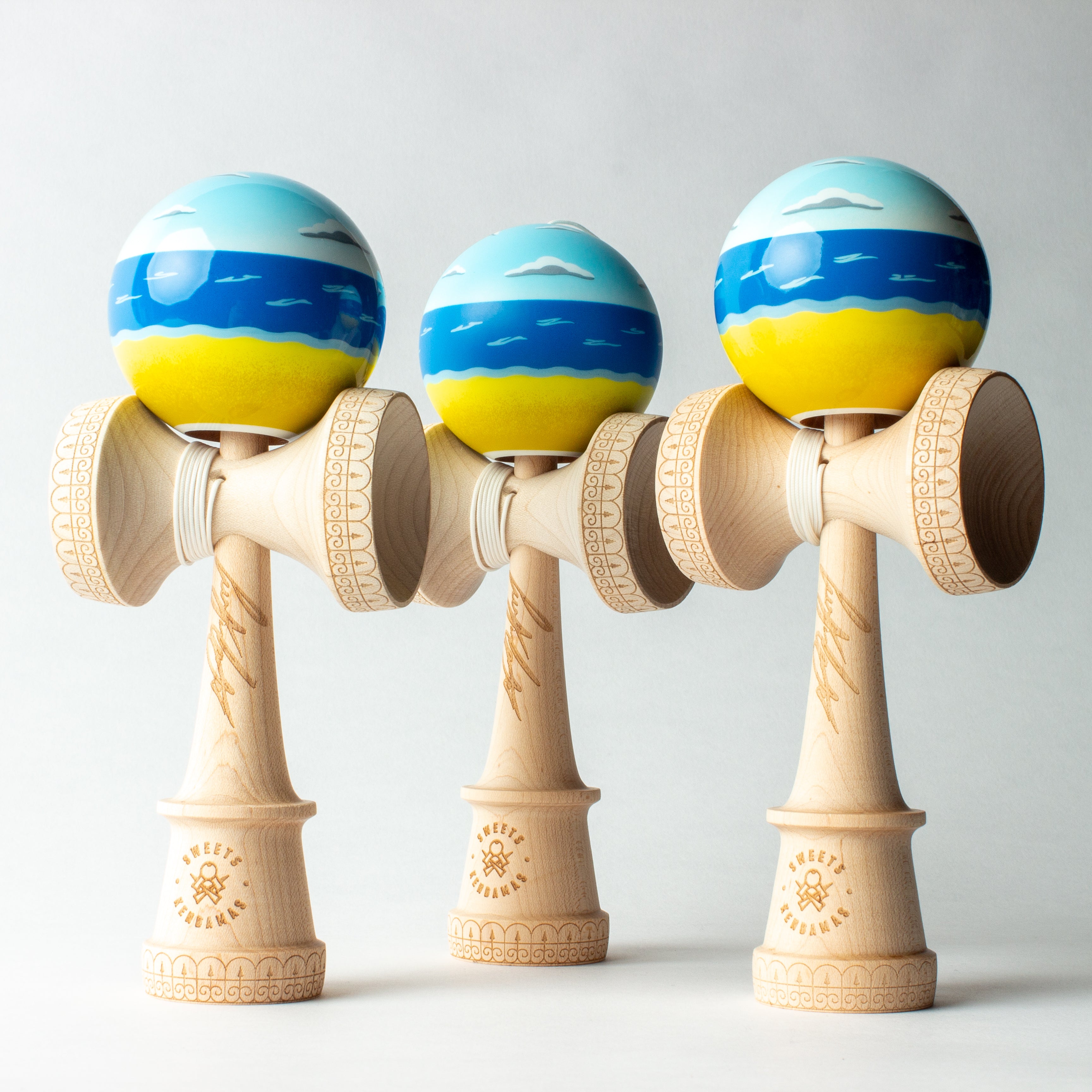Kendama Pro model Juzzy Carter - Bleu/Jaune