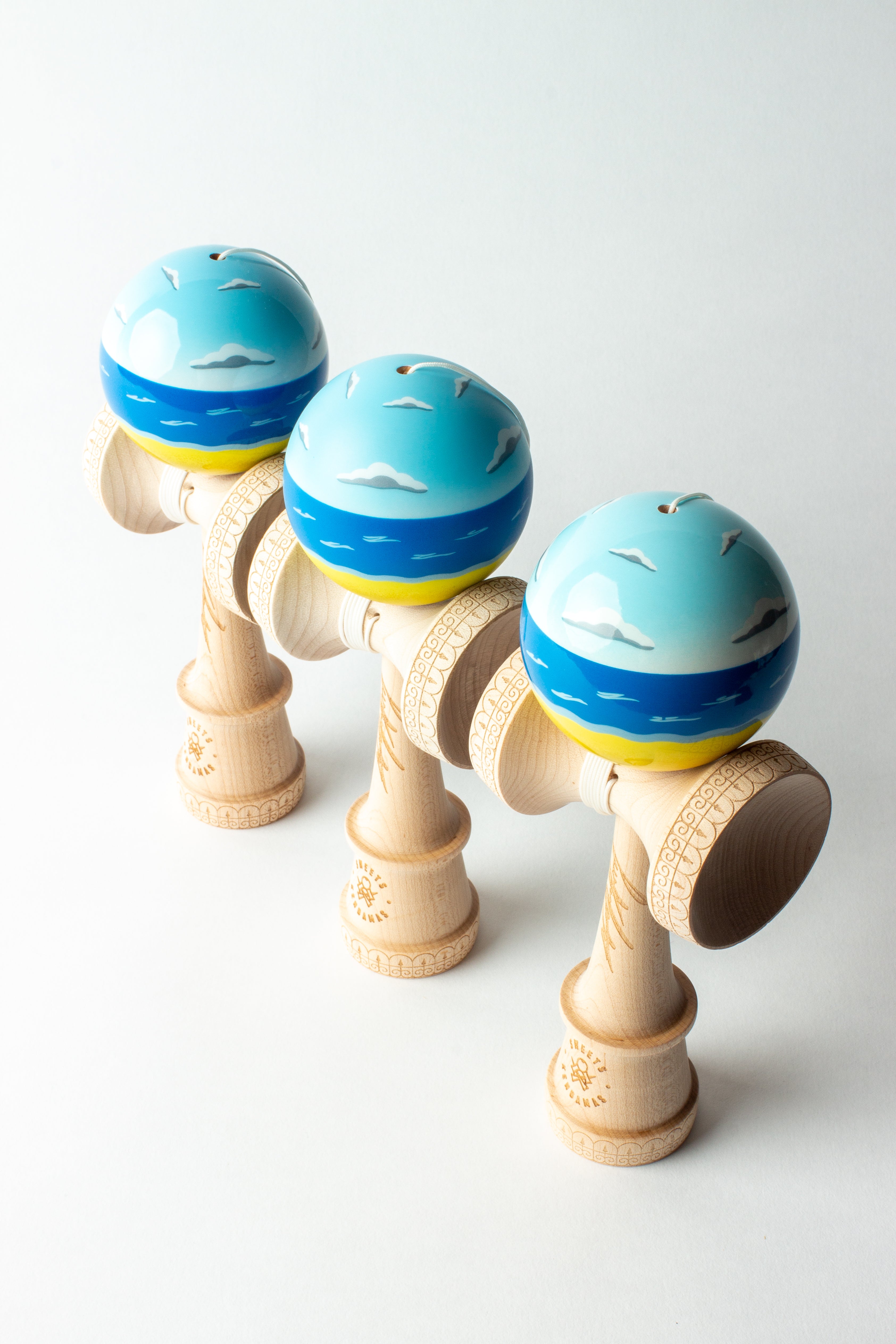 Kendama Pro model Juzzy Carter - Bleu/Jaune