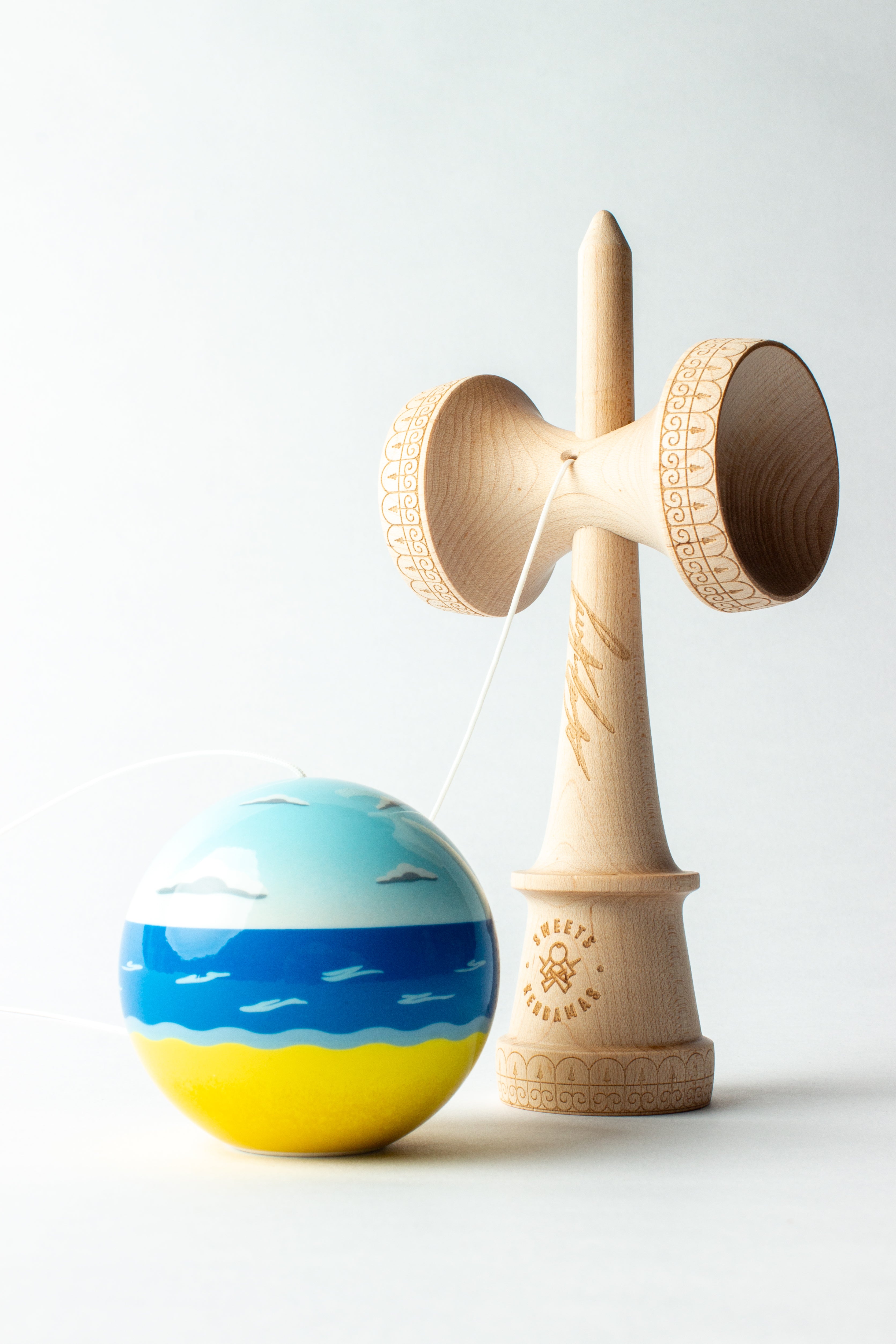 Kendama Pro model Juzzy Carter - Bleu/Jaune