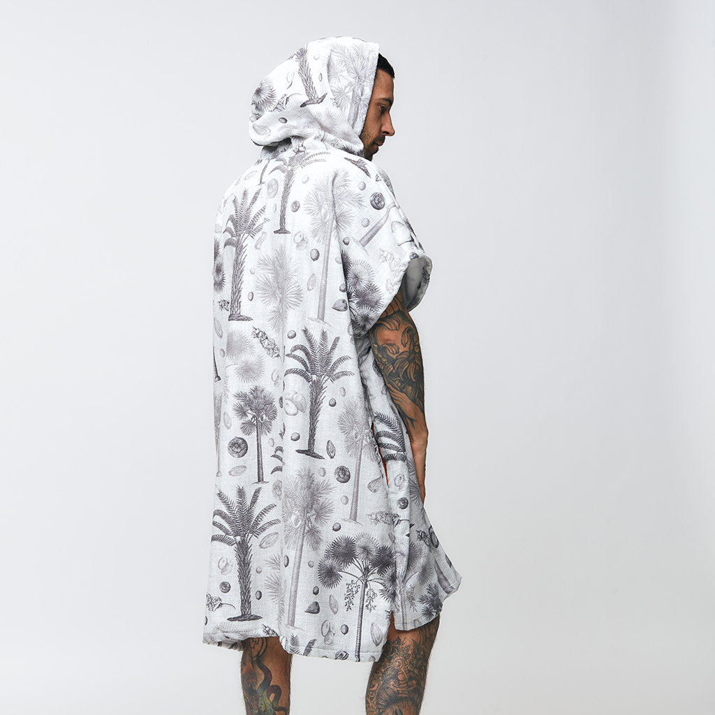 Poncho - BOTANICAL LIGHT GREY