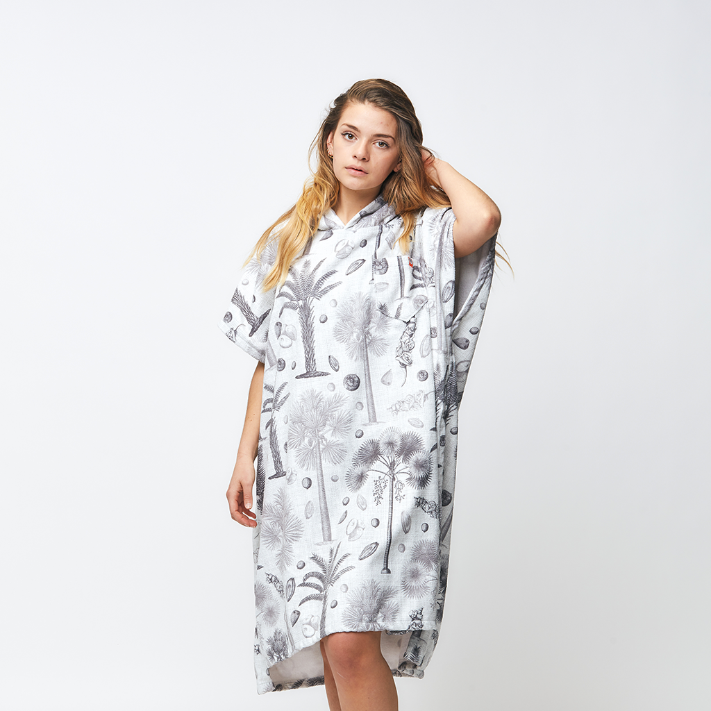 Poncho - BOTANICAL LIGHT GREY
