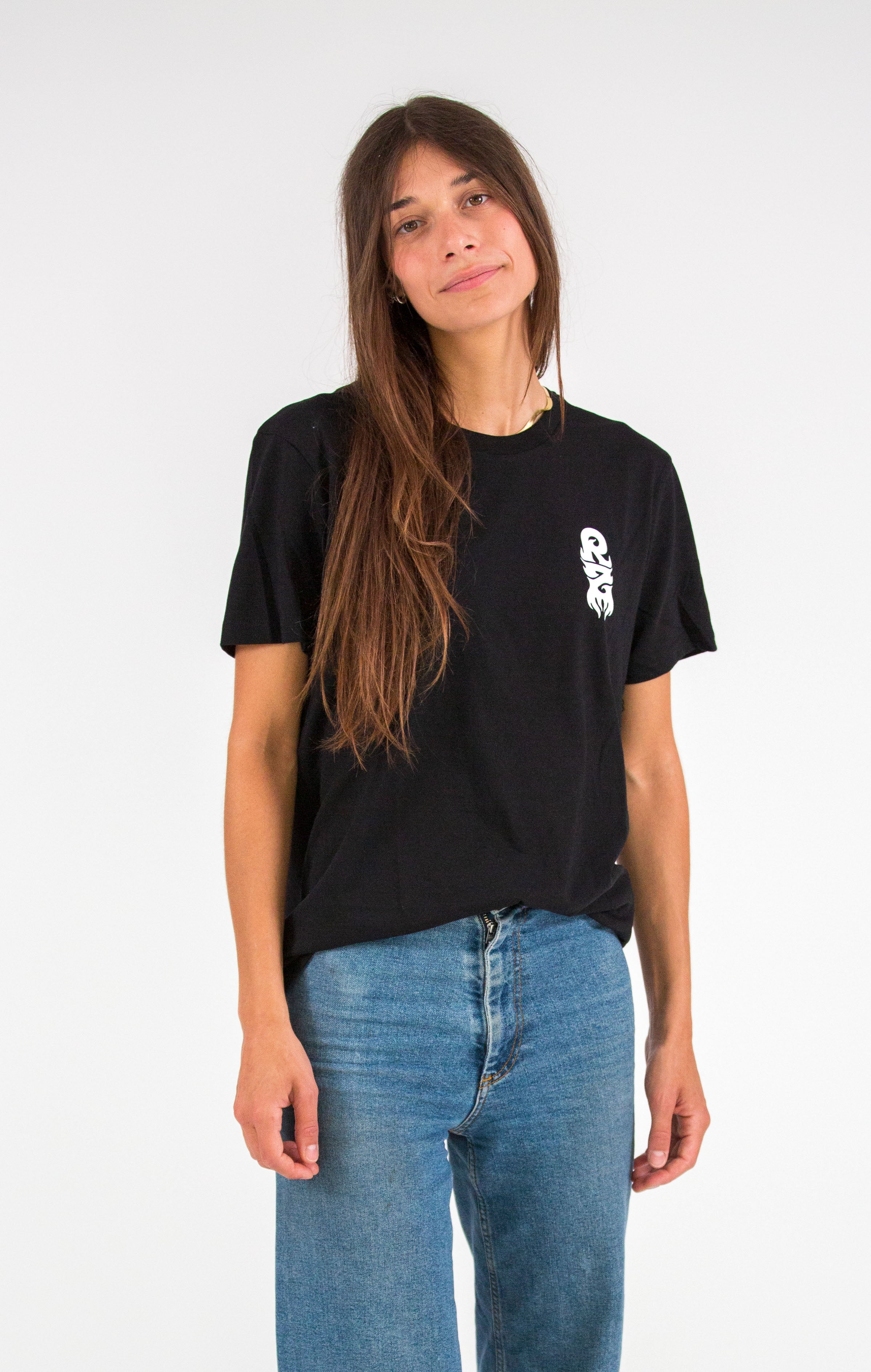 T-shirt noir + T-shirt manches longues blanc "Born To Ride"