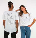 T-shirt molécule blanc + T-shirt manches longues blanc "Born To Ride"