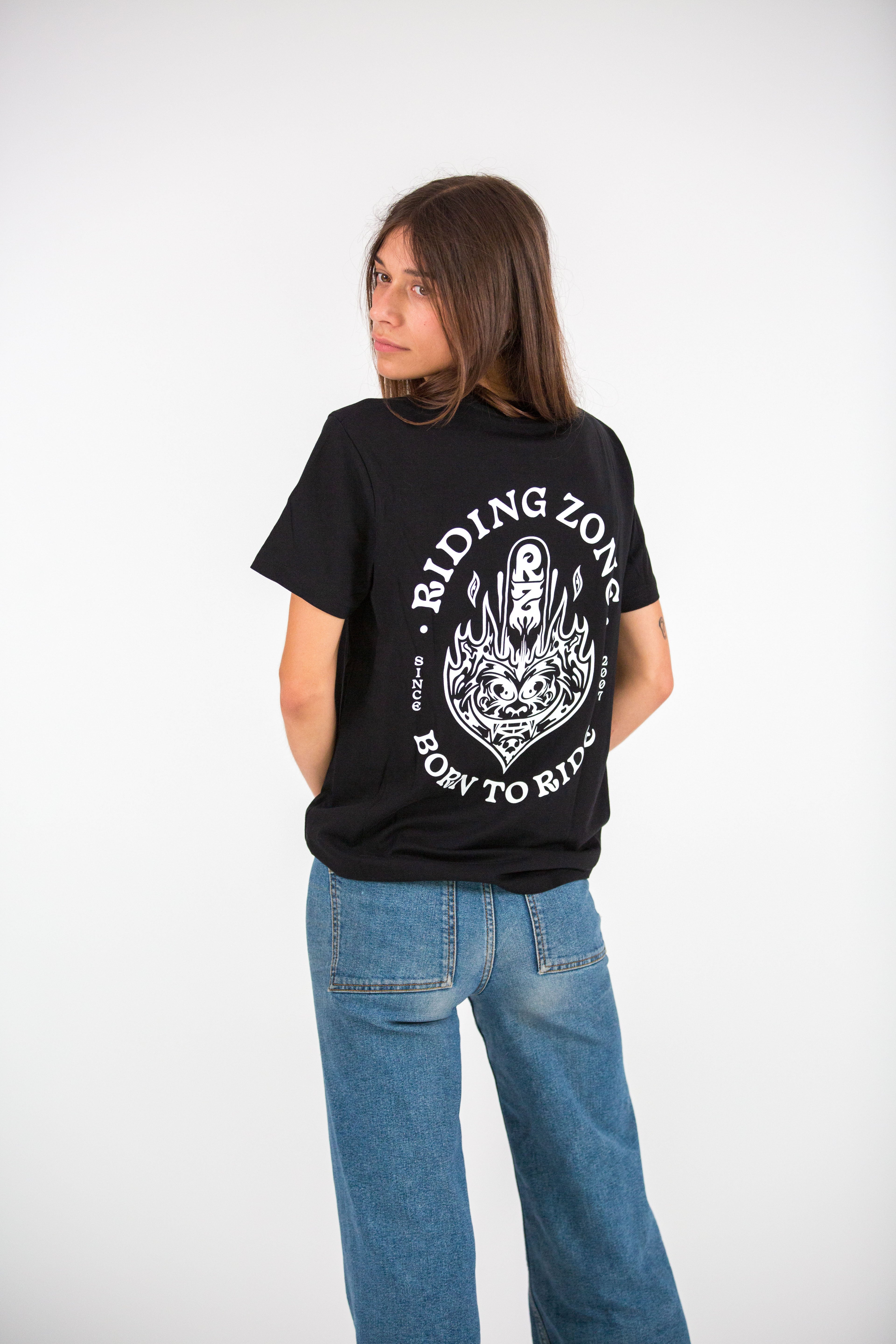 T-shirt RZ noir "Born To Ride" + Molécule blanc