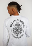 T-shirt manches longues RZ blanc "Born To Ride" Nouvelle Co