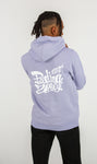 Hoodie Lavender Riding zone + T-shirt "Born to Ride" blanc