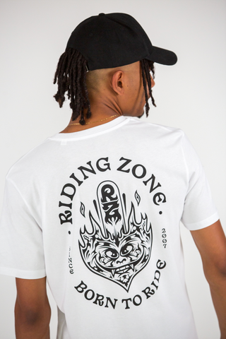 T-shirt RZ blanc "Born To Ride" Nouvelle Co