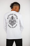 Hoodie Lavender Riding zone + T-shirt manches longues "Born to Ride" blanc